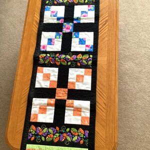 Handmade Quilted Rectangle Reversable Table Runner Colorful Home Decor Linens